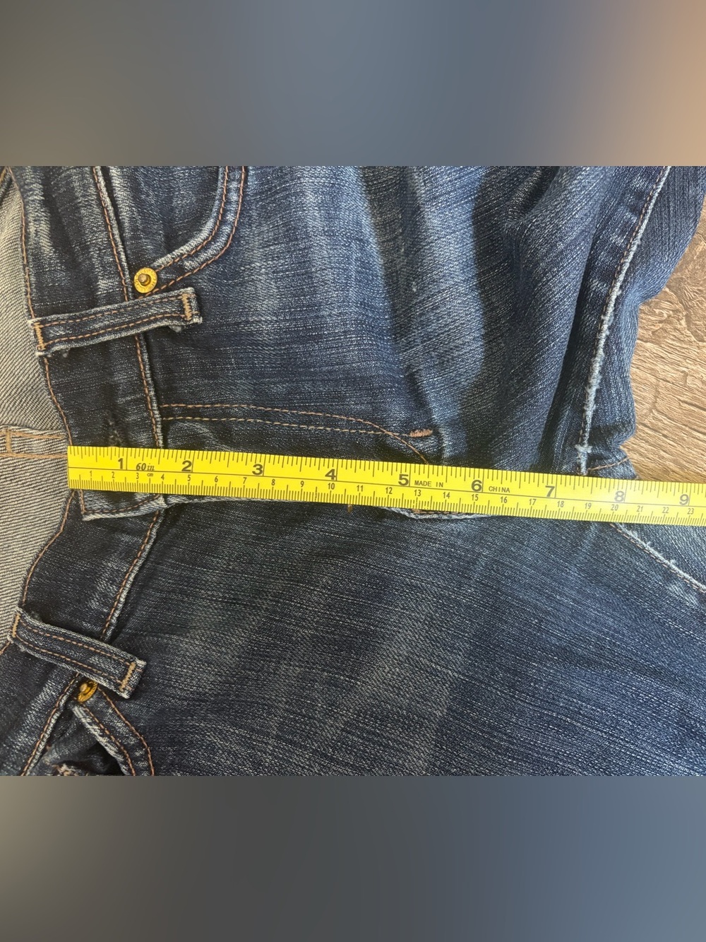 7 For All Mankind Women's Dark Blue Flare Jeans Dojo 26 - Picture 7 of 7